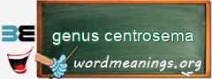 WordMeaning blackboard for genus centrosema